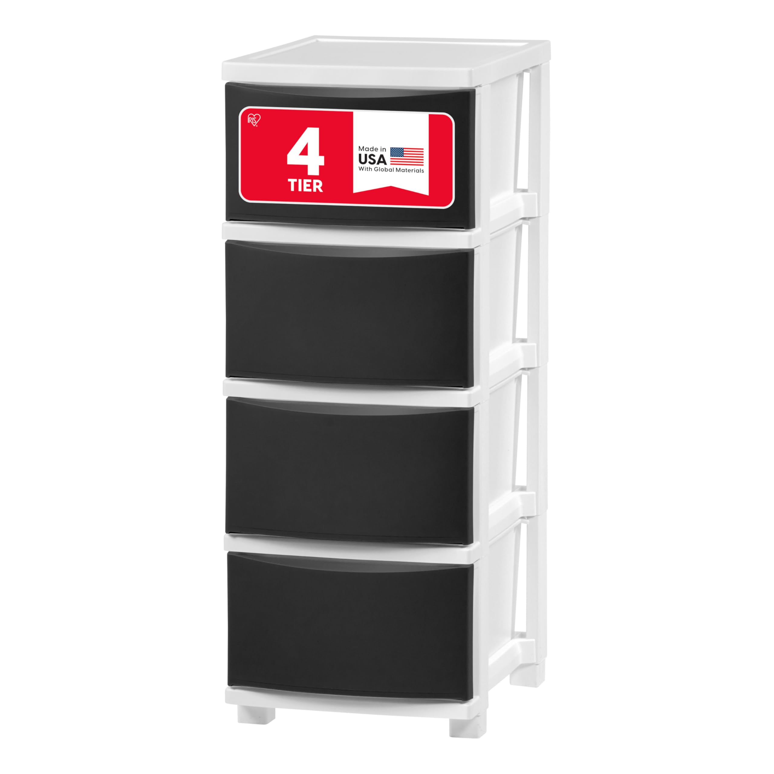 Amazon.com: IRIS USA Plastic Drawer Storage Organizer, 4-Drawers